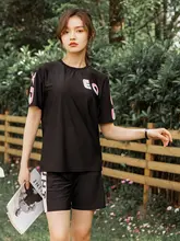 学生用水着【夏用・三点セット・腹部カバー・ゆとりのあるデザイン・二重レイヤー】（セットアップ対応）