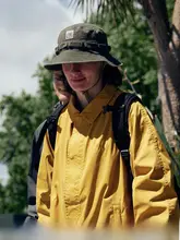 アメリカンレトロスタイルの調節可能な斜め織り漁師帽【ウォッシュ加工・アウトドア用】