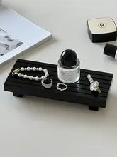 ヴィンテージ風木製アロマキャンドルトレイ【フランス風・ジュエリー・化粧品・香水収納用】
