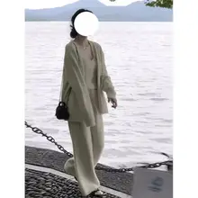 セーター カーディガン レディース 秋冬 ゆったり フレンチ編み込み 厚手 柔らかくて ルーズスタイルに最適