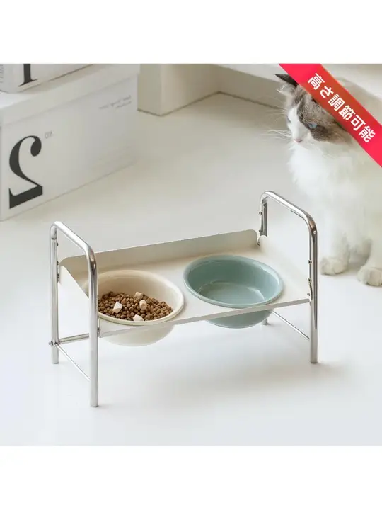 猫用陶器食器【猫用高脚皿・転倒防止・大容量水入れ】