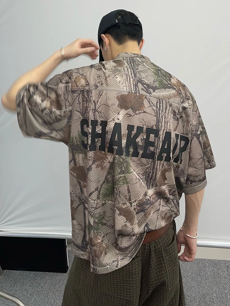 夏季用 メンズ デジタルカモフラージュプリント 半袖Tシャツの重ね着使い方と素材特性