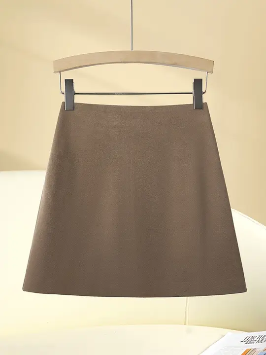 ウールショートスカートレディース2025秋冬新作ハイウエストAライン