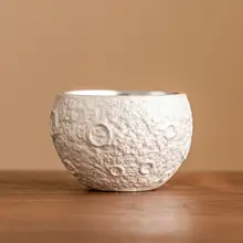 陶磁器製 月球デザインティーセット【ティーポット・マグカップ2杯・携帯用・アウトドア用】