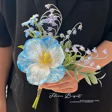 シンプルなデザインのフェイクフラワー小花束【インテリア装飾・高級感・手持ち用】