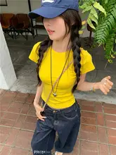 シンプルでスタイリッシュな女性用丸首短袖Tシャツ【極上の柔らかさ・フィット感】