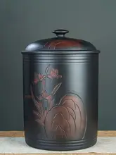 紫陶製保存用茶缶【密閉タイプ・普洱茶用・湿気防止】
