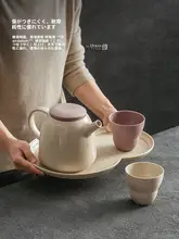 高級感漂うグリーン釉薬陶器製ティーセット【家庭用・泡茶用・おしゃれなデザイン】（セットアップ対応）