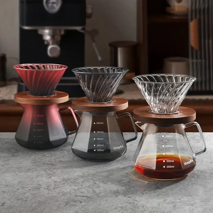 ハンドドリップ コーヒーセット V60 ドリッパー コーヒーサーバー ドリップポット 手動コーヒーミル 本格派「Mongdio」