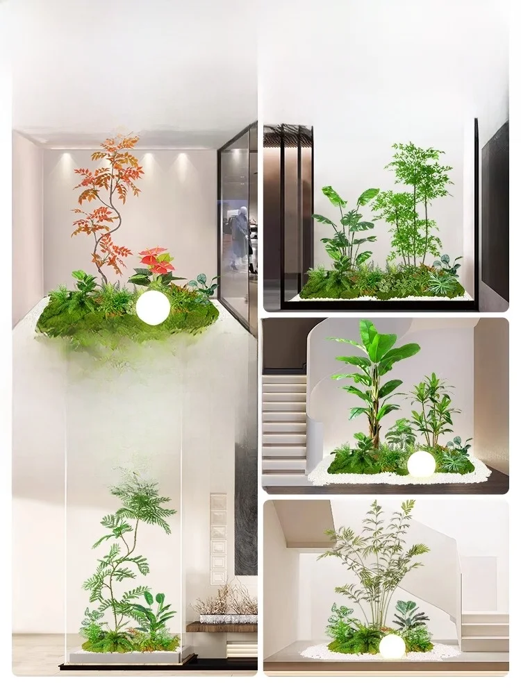 ウッドデッキ 目隠し 植物としてのリアルな造形グリーンディスプレイセットの実用性