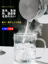 富光 耐熱透明ガラス茶器セット【ハンドル付き・家庭用・水杯】