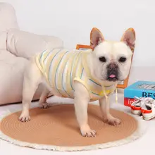 夏用犬服【ストライプ・軽量・透湿性・虫除け対応】