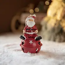 北欧風カラフルな雪人デザインの樹脂製クリスマスツリー飾り【アイアンベル付き・おしゃれな吊り飾り】
