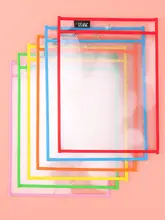 透明な書き消し可能ファイルポケット【幼児用・防水・教育用カード・早期教育用】