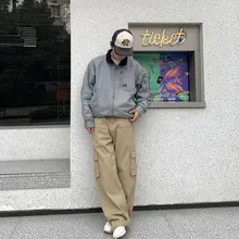 メンズ カジュアル 多ポケットパンツ【ヒップホップスタイル・街頭・スケートボード用】