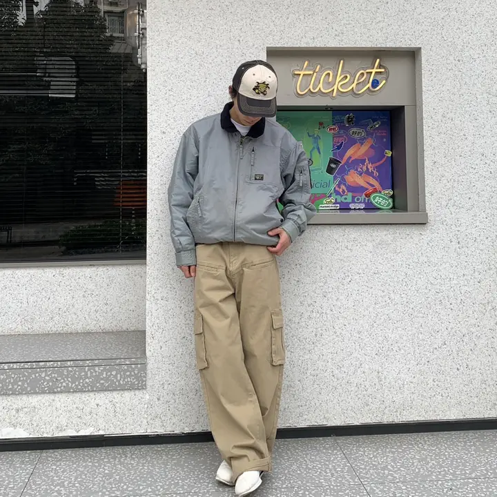 メンズ カジュアル 多ポケットパンツ【ヒップホップスタイル・街頭・スケートボード用】