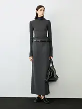 蝶之河 Biella120s 超細水洗羊毛無縫タートルネックニット