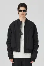 デザインを活かしたMA1ボンバージャケット【秋冬用・メンズ・抽褶仕立て】