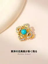 ブローチ レディース スカーフ留め バッジ 上品 高級感 服留め アクセサリー