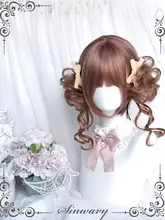 お団子ウィッグ バンスクリップ レディース 龍鬚 漢服 洋装 兼用 ダスティピンク ブラウン アニメ風