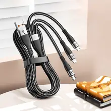 3in1 Type-C急速充電ケーブル【データ転送・汎用・3頭マルチ機能】