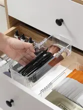 伸縮式収納ボックス【洋食器用・透明・引き出し・キッチン・化粧品整理】