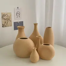 木製花瓶 リビング ホームデコレーション ナチュラル スタイル
