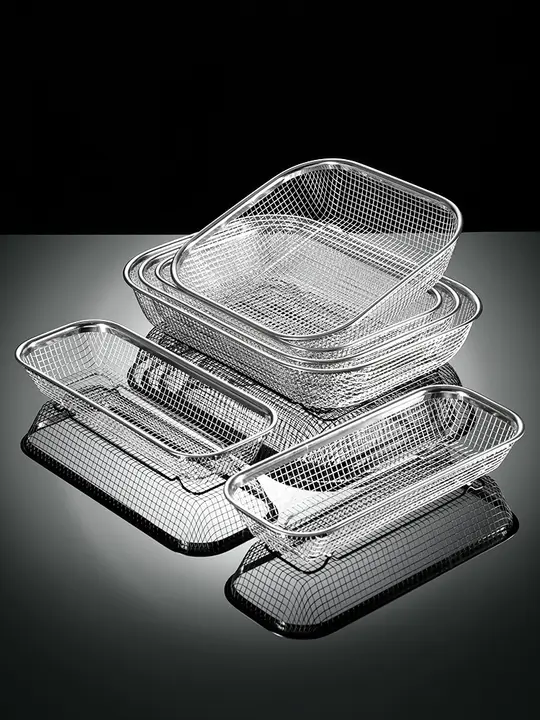 ステンレス製 箸収納バスケット【食器洗浄機対応・カトラリー用・衛生的】