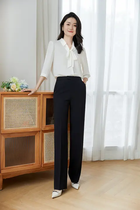 通勤用シフォンシャツ【薄手・OLスタイル・夏用】（セットアップ対応）