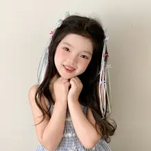 子供用バレエスタイルリボン付きヘアクリップ【古風デザイン・プリンセス向け・髪飾り】