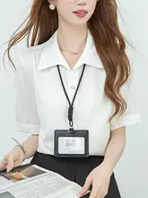 Vネック 白色短袖シャツ【夏用・ビジネス対応・女性用】