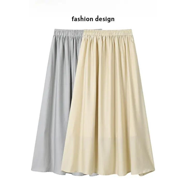 エレガントな雰囲気のハイウエストフレアスカート【春夏用・フィット・ロング丈】（セットアップ対応）