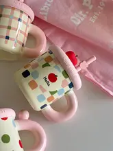 ストローカップ 可愛い ユーザーシーン 陶器 新しい カラフル 若者向け