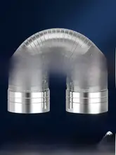 耐高温アルミ製伸縮排気管【油煙機用・硬管タイプ・金属製通風ダクト】