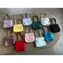 真絲手提バッグ【季節を問わずに使える・無地デザイン】