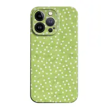 シンプルでおしゃれなグリーンフラワー柄スマホケース【Apple、Xiaomi、Huawei、OnePlus、Oppo対応・全包タイプ】
