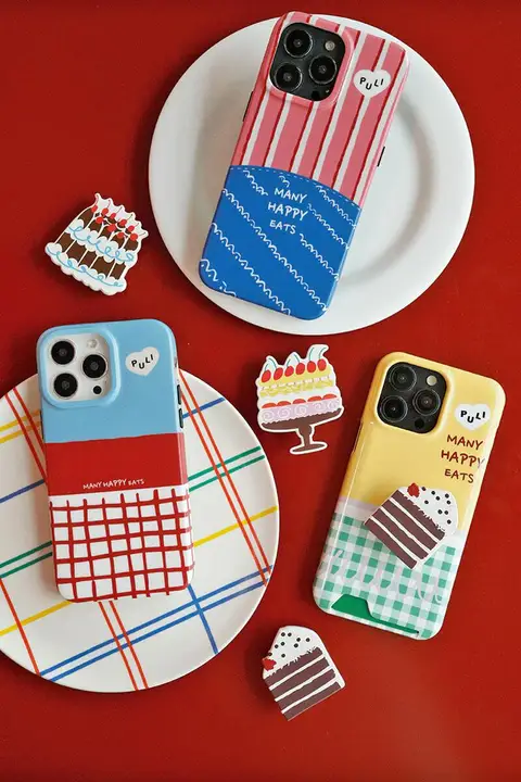 スマホケース カード収納付き 韓流 クリアケース 油絵風 アートペイント オリジナル 上品 キュート インスタ映え ペア iPhone対応 「OuliOuli」