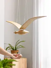 モビール 木製 鳥 カモメ 吊り飾り アート インテリア リビング 出窓 天井吊り下げ