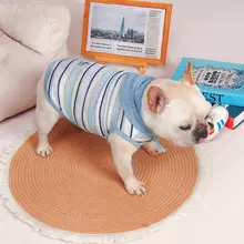 夏用犬服【ストライプ・軽量・透湿性・虫除け対応】
