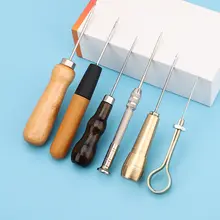 木製ハンドルの手作り靴修理用スクリュー釘工具【革製品用・穴あけ不要】