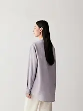 春季新作シルクジャカードサテンブラウス【女性用・デザイン性・極上の柔らかさ】
