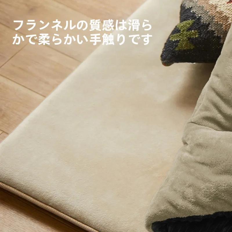 防水防汚仕様のリビング用ラグ クリーム色 ミニマリスト部屋づくりに最適な床用品
