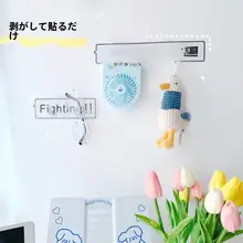 かわいい粘着式壁掛けフック【学生寮向け・部屋装飾用・ドア裏に取り付け可】