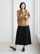 ガウチョパンツ レディース ハイウエスト 着痩せ 厚手 裏起毛 ヴィンテージ シンプル 秋冬
