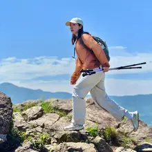 Camel トレッキングポール 折りたたみ 伸縮 軽量 カーボン アルミ アウトドア 登山 トレッキング