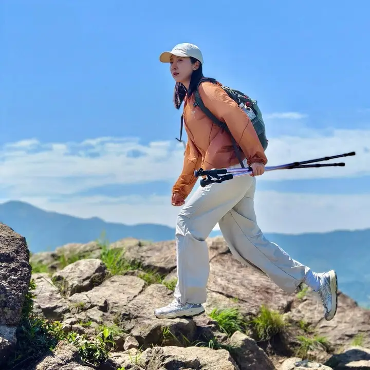 Camel トレッキングポール 折りたたみ 伸縮 軽量 カーボン アルミ アウトドア 登山 トレッキング