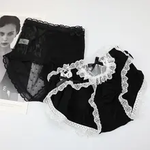蜜二家 レース柄 女性用下着【透湿・快適・中低腰三角パンツ】