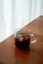 高硼珪素ガラスの水差し ハンドル付き お茶 カップ コーヒーカップ アウトドア
