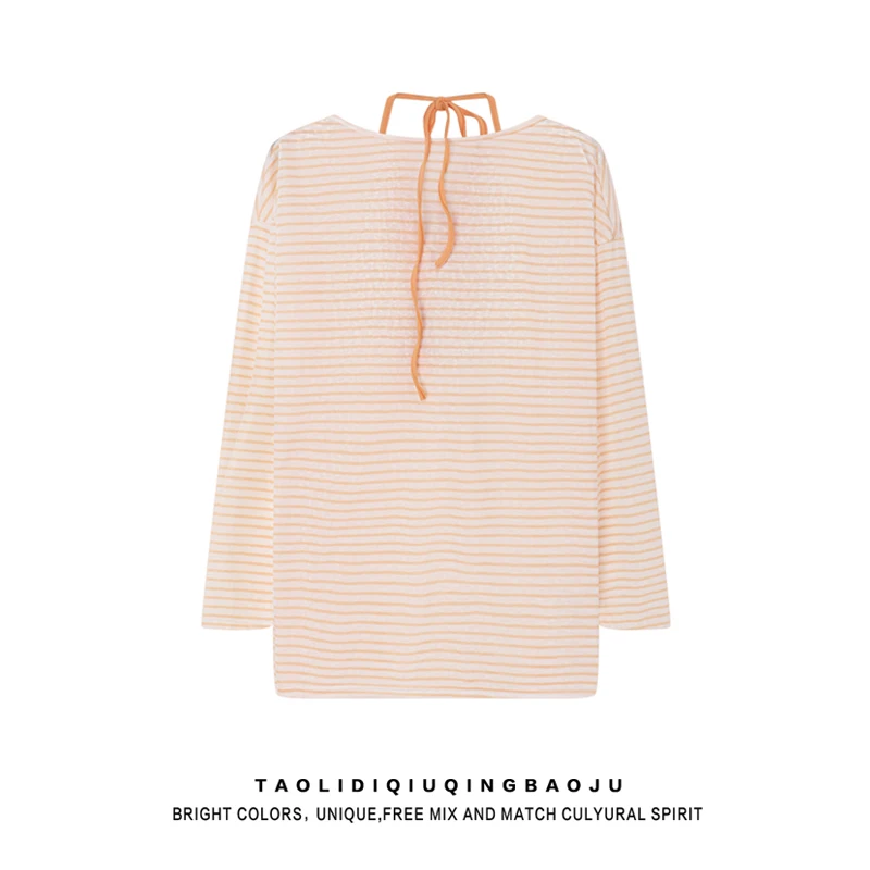 「tシャツ ロンt 重ね着 レディース」で失敗しない着こなしは？多巴胺オレンジストライプTシャツのリアルな使い方