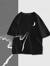 夏用 メンズ半袖Tシャツ【純綿・ブラック・シンプルデザイン】